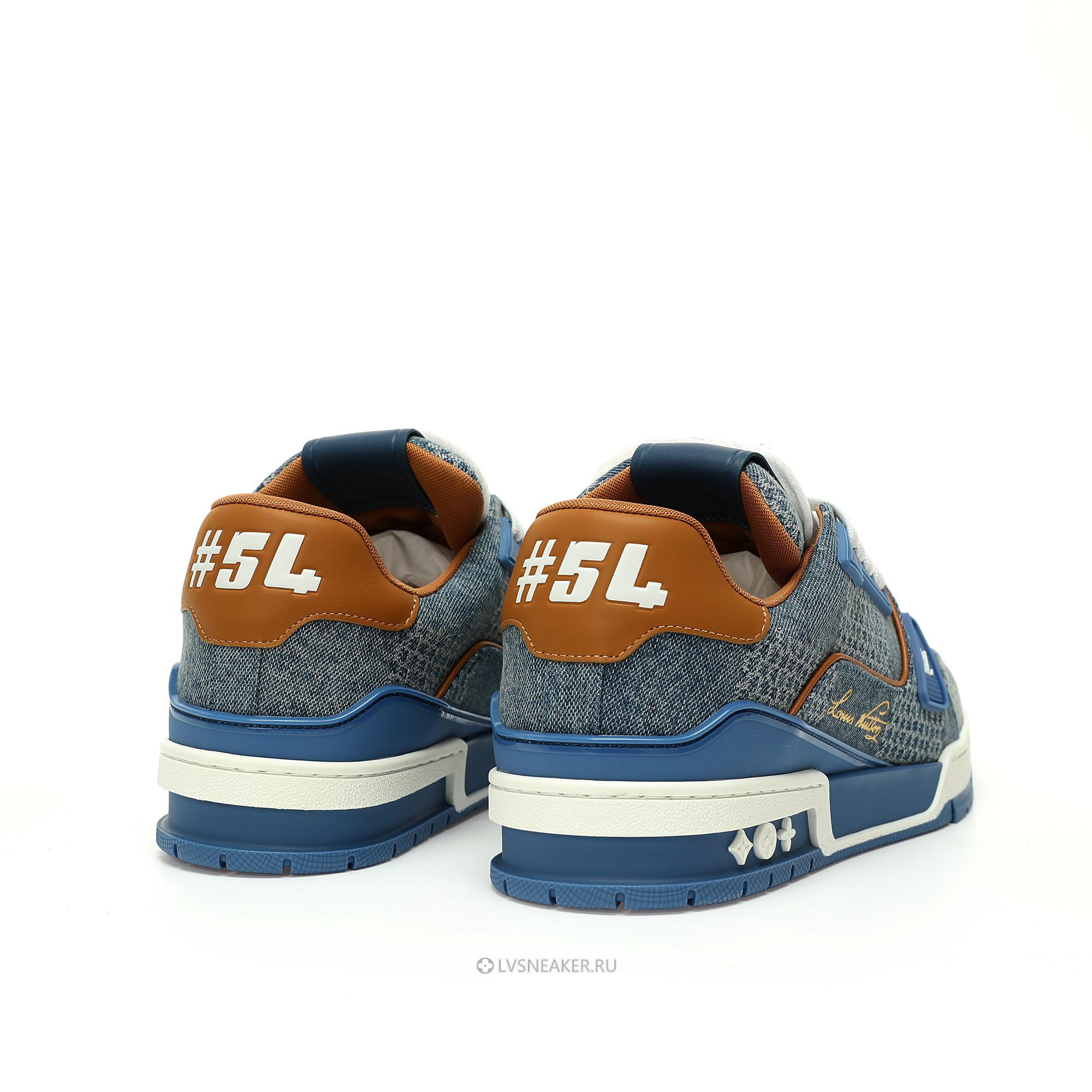 Louis Vuitton LV Trainer "Blue Damier 3D Denim" 1AD6DO Sneakers
