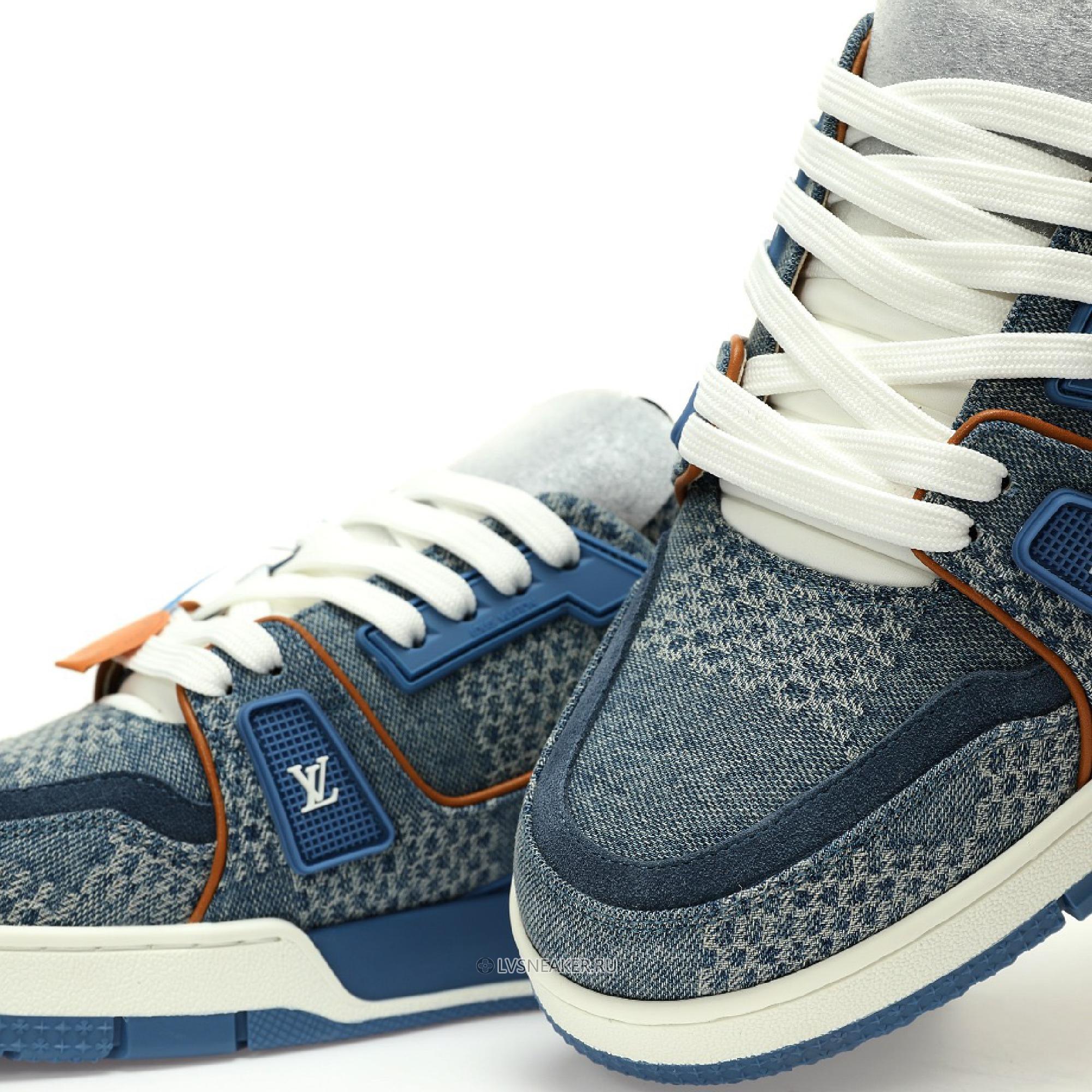 Louis Vuitton LV Trainer "Blue Damier 3D Denim" 1AD6DO Sneakers