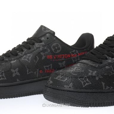 Louis Vuitton LV x Nike Air Force 1 Low "Black Red" 1A9V-BK01 Sneakers