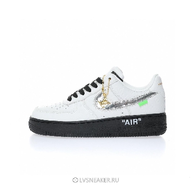 Louis Vuitton LV x Nike Air Force 1 Low by Virgil Abloh "White Black Silver" 1A9V-BW04 Sneakers