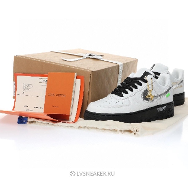 Louis Vuitton LV x Nike Air Force 1 Low by Virgil Abloh "White Black Silver" 1A9V-BW04 Sneakers
