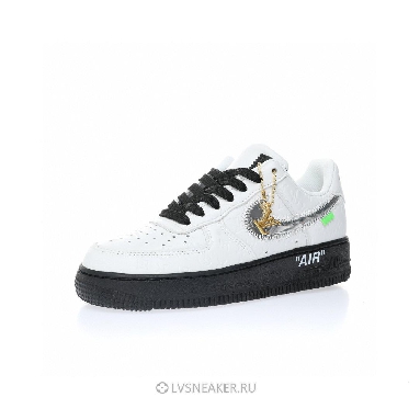 Louis Vuitton LV x Nike Air Force 1 Low by Virgil Abloh "White Black Silver" 1A9V-BW04 Sneakers