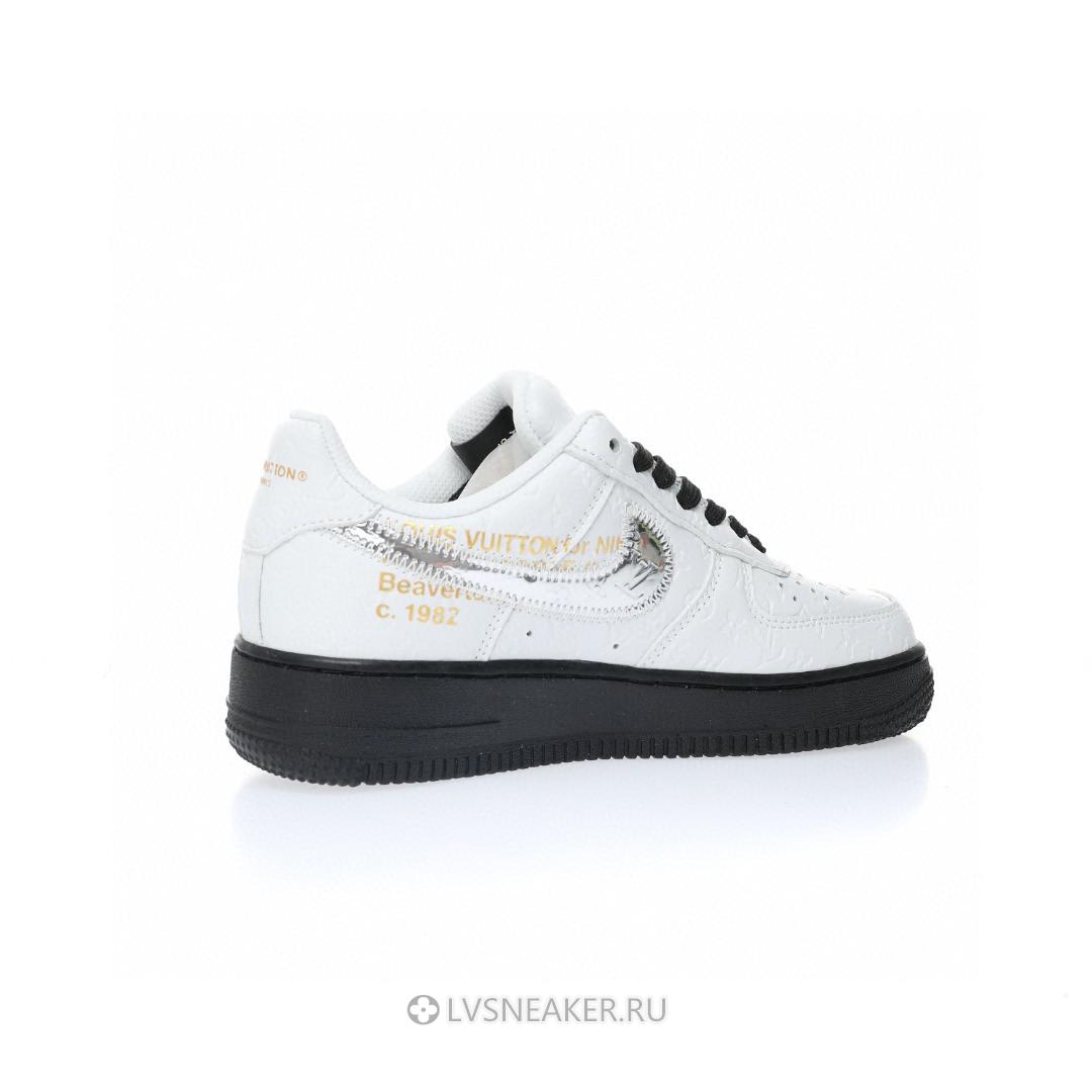 Louis Vuitton LV x Nike Air Force 1 Low by Virgil Abloh "White Black Silver" 1A9V-BW04 Sneakers
