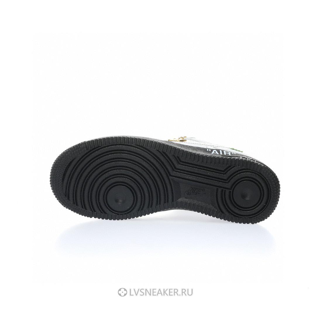 Louis Vuitton LV x Nike Air Force 1 Low by Virgil Abloh "White Black Silver" 1A9V-BW04 Sneakers