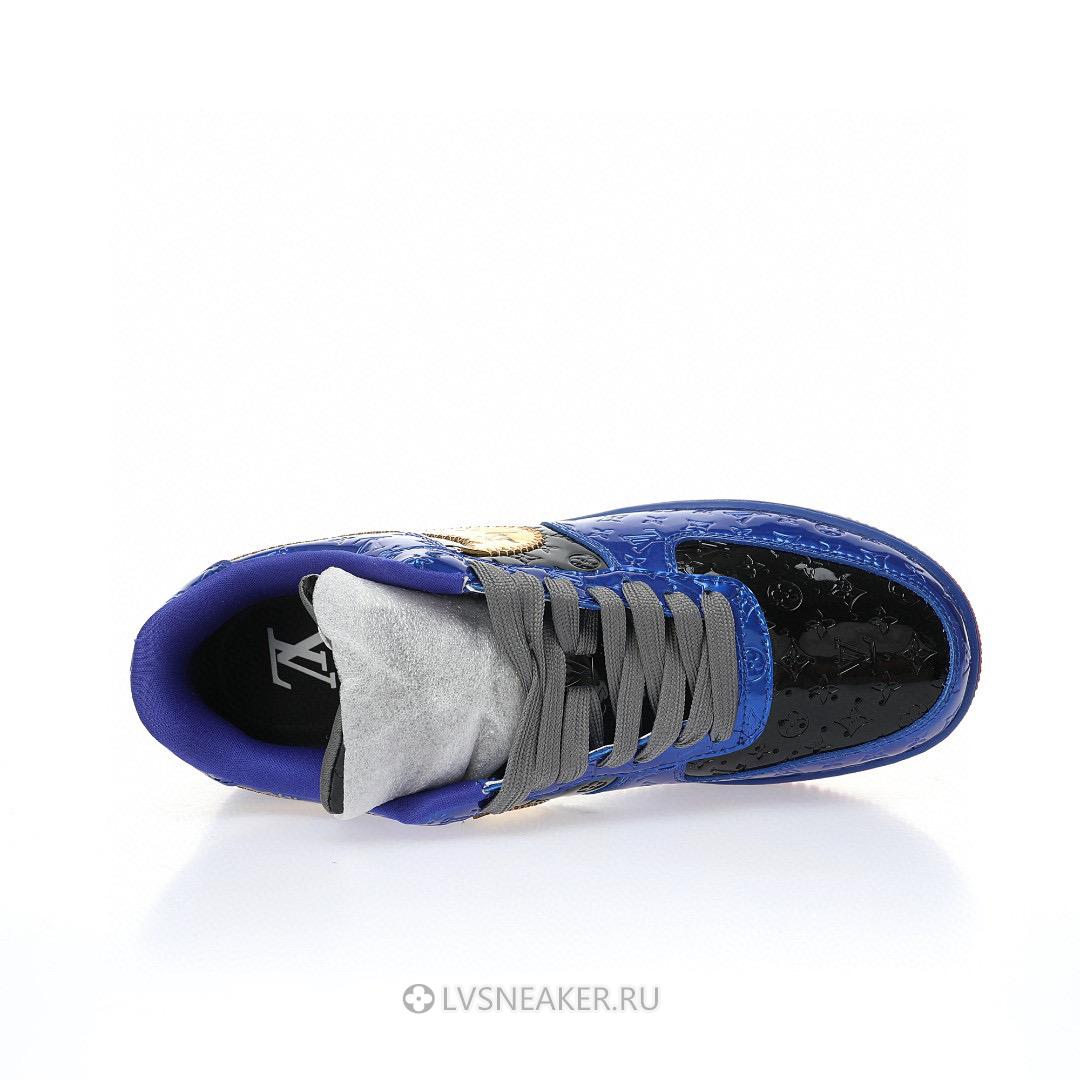 Louis Vuitton LV x Nike Air Force 1 Low by Virgil Abloh "Royal Blue Gold" 1A9V-BE05 Sneakers