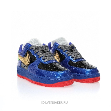 Louis Vuitton LV x Nike Air Force 1 Low by Virgil Abloh "Royal Blue Gold" 1A9V-BE05 Sneakers