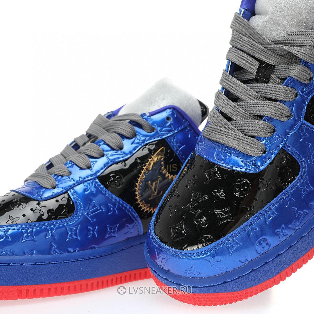 Louis Vuitton LV x Nike Air Force 1 Low by Virgil Abloh "Royal Blue Gold" 1A9V-BE05 Sneakers