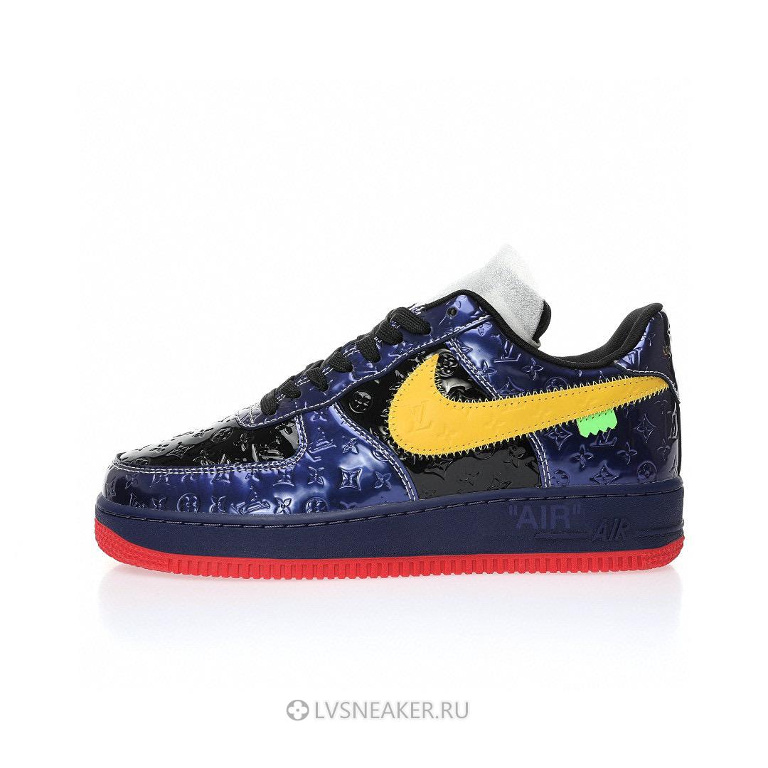 Louis Vuitton LV x Nike Air Force 1 Low by Virgil Abloh "Purple Yellow" 1A9V-PE06 Sneakers