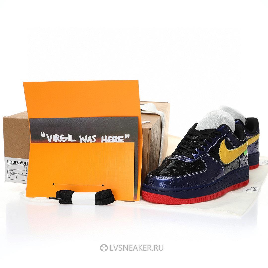 Louis Vuitton LV x Nike Air Force 1 Low by Virgil Abloh "Purple Yellow" 1A9V-PE06 Sneakers