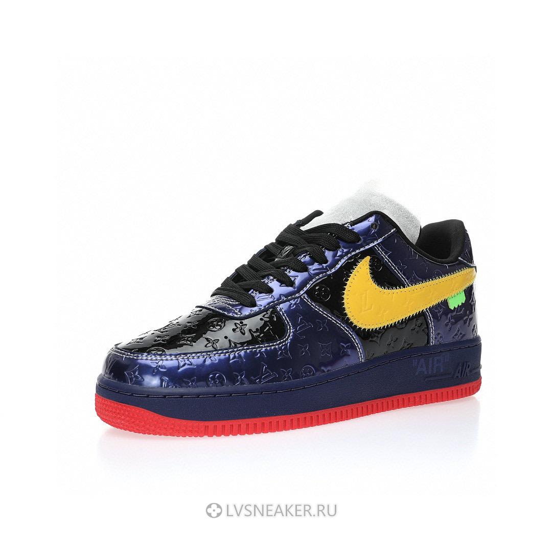 Louis Vuitton LV x Nike Air Force 1 Low by Virgil Abloh "Purple Yellow" 1A9V-PE06 Sneakers