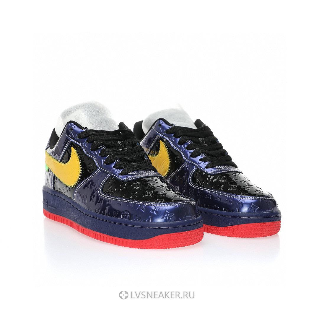 Louis Vuitton LV x Nike Air Force 1 Low by Virgil Abloh "Purple Yellow" 1A9V-PE06 Sneakers