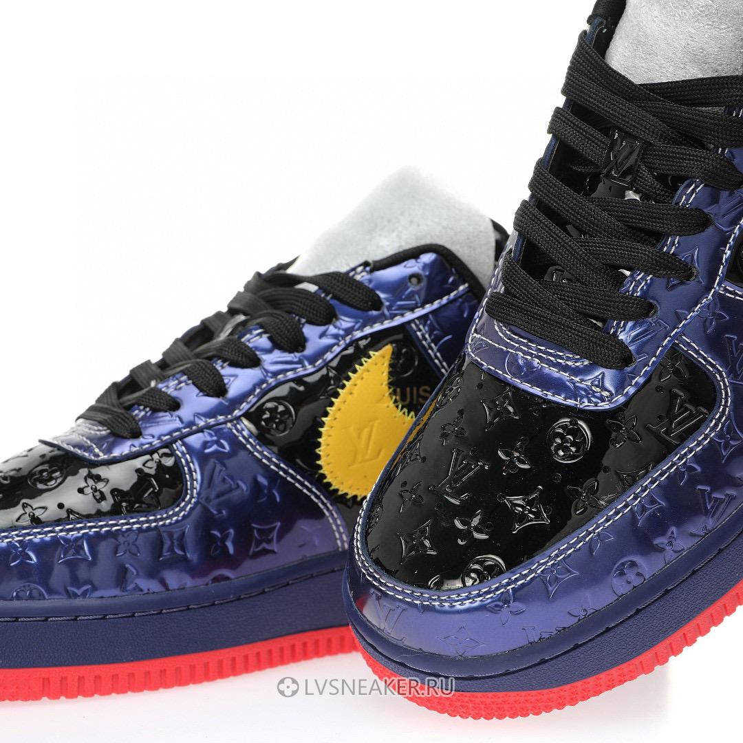 Louis Vuitton LV x Nike Air Force 1 Low by Virgil Abloh "Purple Yellow" 1A9V-PE06 Sneakers