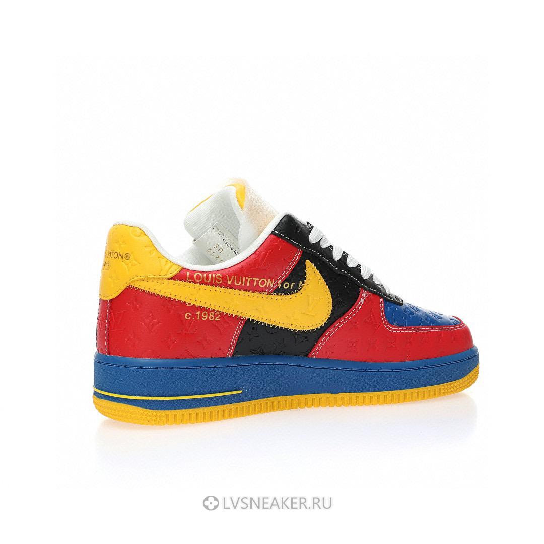 Louis Vuitton LV x Nike Air Force 1 Low by Virgil Abloh "Red Blue Yellow" 1A9V-RD07 Sneakers