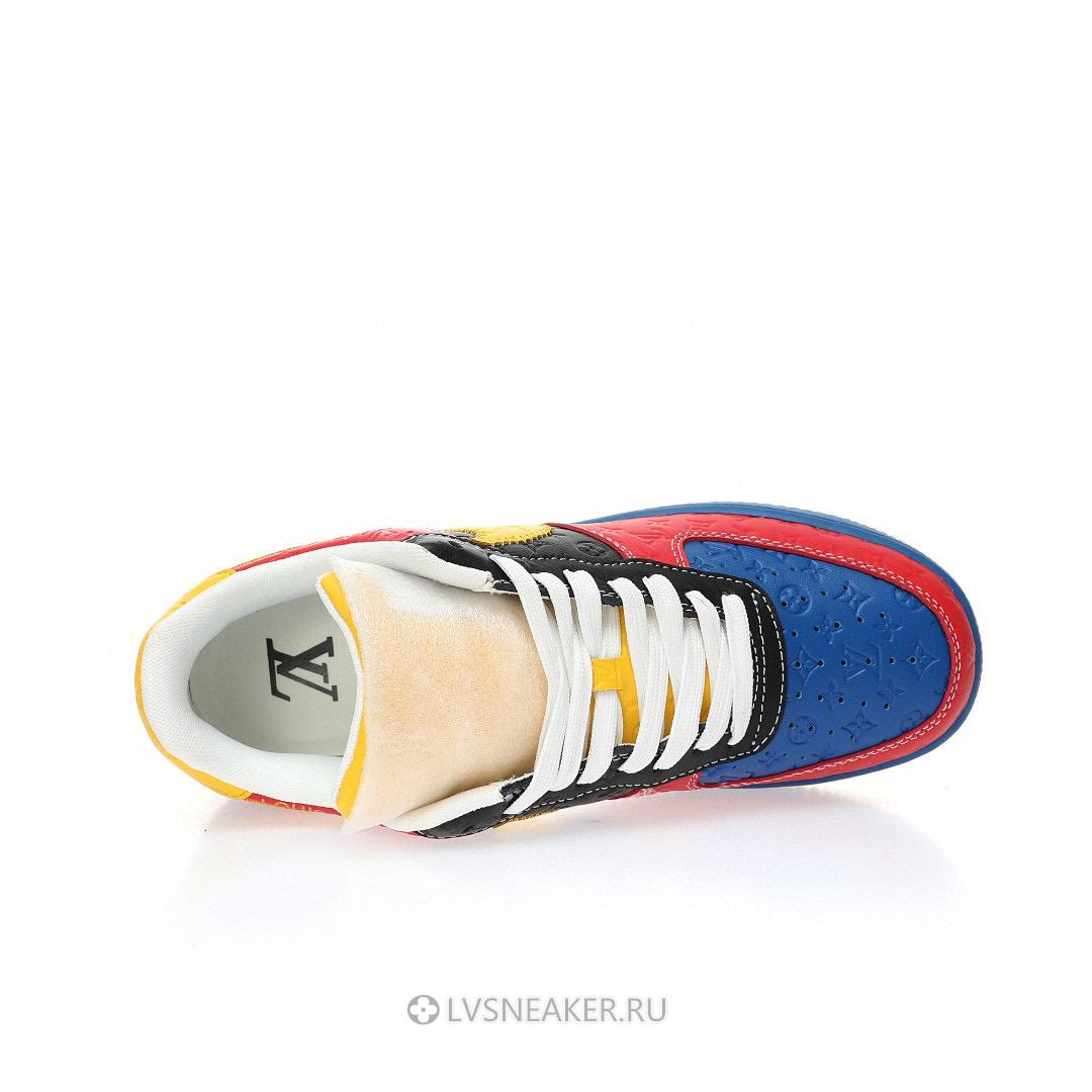 Louis Vuitton LV x Nike Air Force 1 Low by Virgil Abloh "Red Blue Yellow" 1A9V-RD07 Sneakers