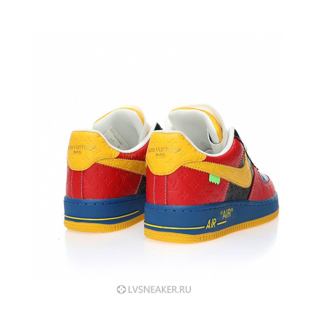 Louis Vuitton LV x Nike Air Force 1 Low by Virgil Abloh "Red Blue Yellow" 1A9V-RD07 Sneakers