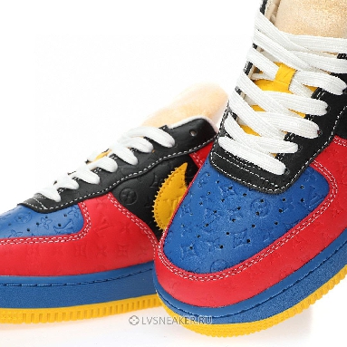 Louis Vuitton LV x Nike Air Force 1 Low by Virgil Abloh "Red Blue Yellow" 1A9V-RD07 Sneakers