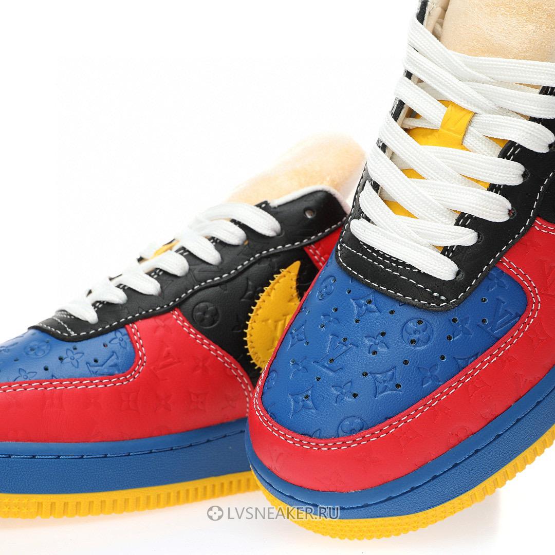 Louis Vuitton LV x Nike Air Force 1 Low by Virgil Abloh "Red Blue Yellow" 1A9V-RD07 Sneakers