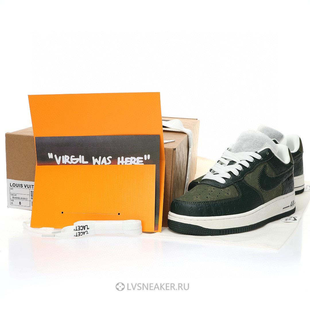 Louis Vuitton LV x Nike Air Force 1 Low by Virgil Abloh "Military Green" 1A9V-GN08 Sneakers