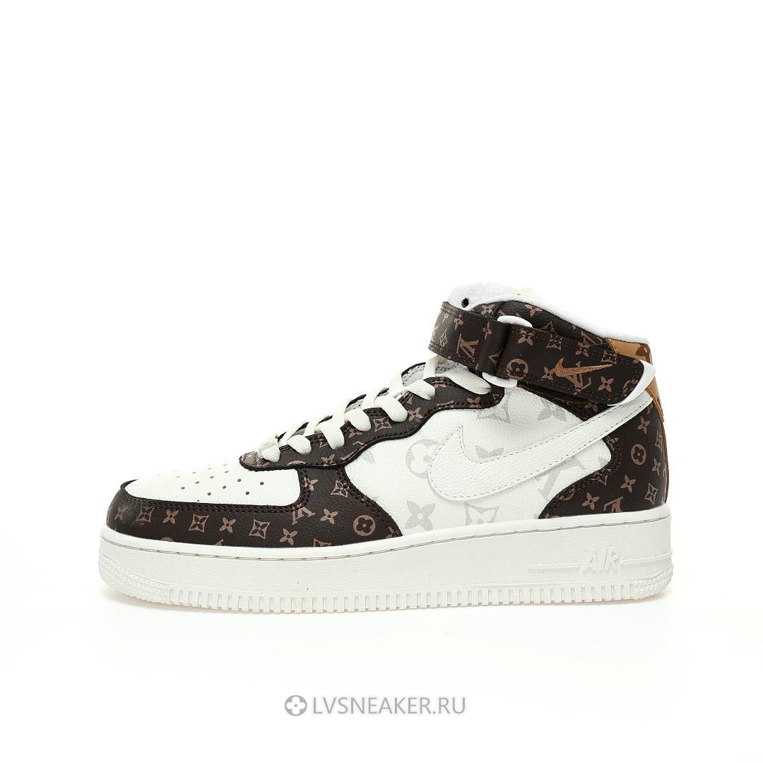 Louis Vuitton LV x Nike Air Force 1 Mid "Brown White" 1A9V-BN10 Sneakers
