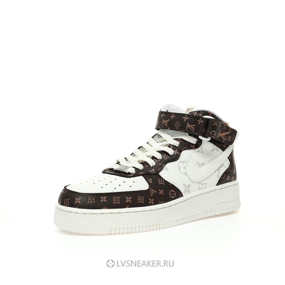 Louis Vuitton LV x Nike Air Force 1 Mid "Brown White" 1A9V-BN10 Sneakers