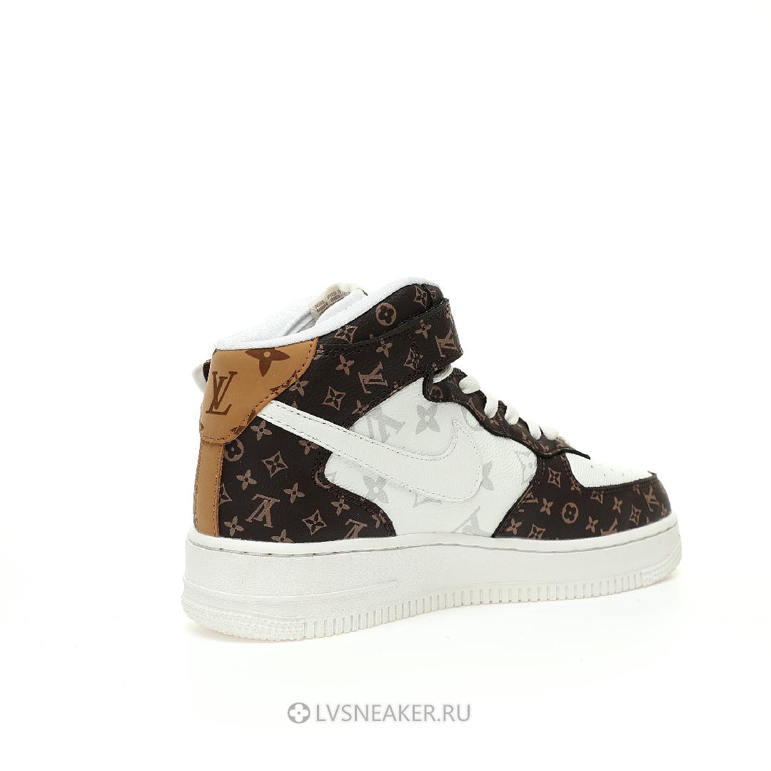 Louis Vuitton LV x Nike Air Force 1 Mid "Brown White" 1A9V-BN10 Sneakers