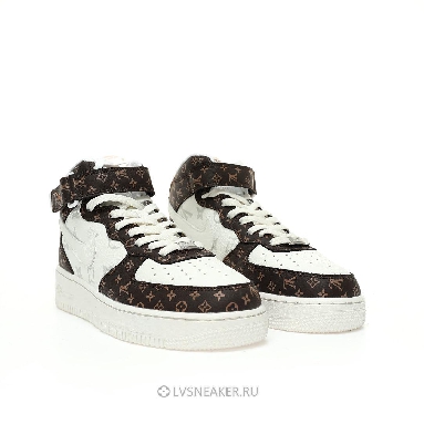 Louis Vuitton LV x Nike Air Force 1 Mid "Brown White" 1A9V-BN10 Sneakers
