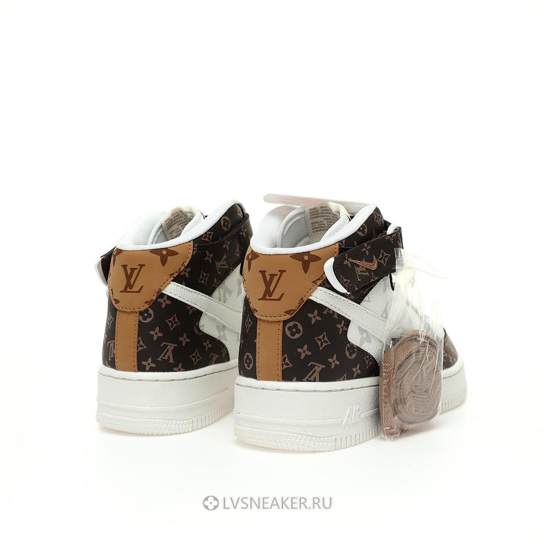 Louis Vuitton LV x Nike Air Force 1 Mid "Brown White" 1A9V-BN10 Sneakers