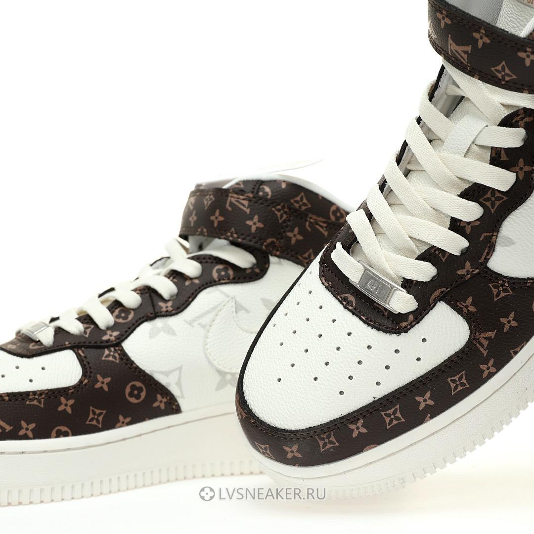 Louis Vuitton LV x Nike Air Force 1 Mid "Brown White" 1A9V-BN10 Sneakers