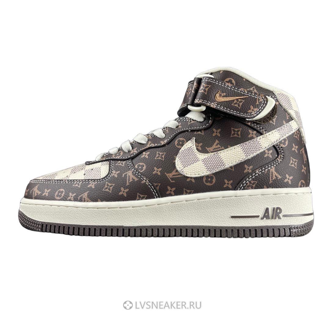 Louis Vuitton LV x Nike Air Force 1 Mid "Brown Beige" 1A9V-BN11 Sneakers
