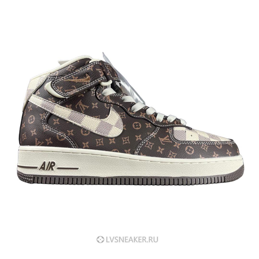 Louis Vuitton LV x Nike Air Force 1 Mid "Brown Beige" 1A9V-BN11 Sneakers