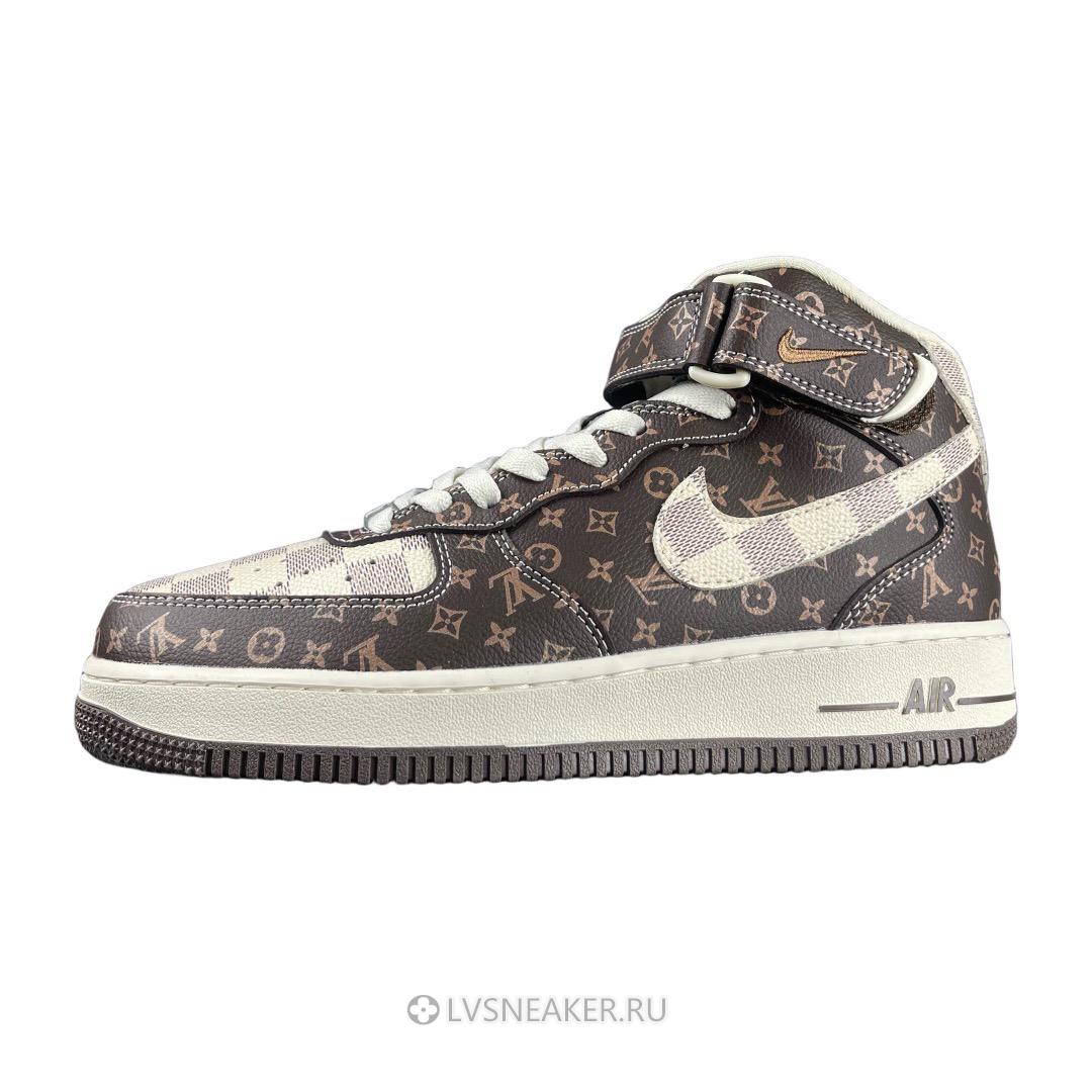 Louis Vuitton LV x Nike Air Force 1 Mid "Brown Beige" 1A9V-BN11 Sneakers