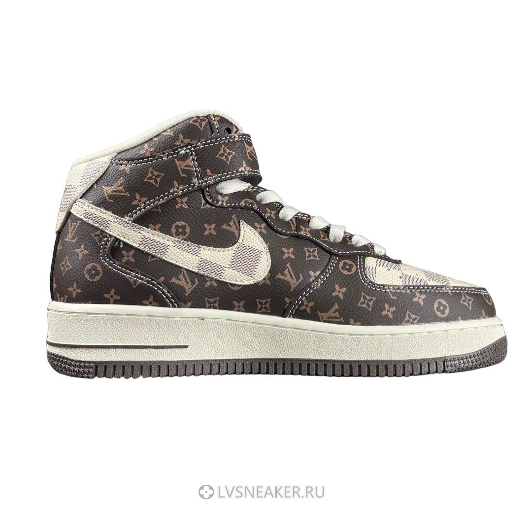 Louis Vuitton LV x Nike Air Force 1 Mid "Brown Beige" 1A9V-BN11 Sneakers