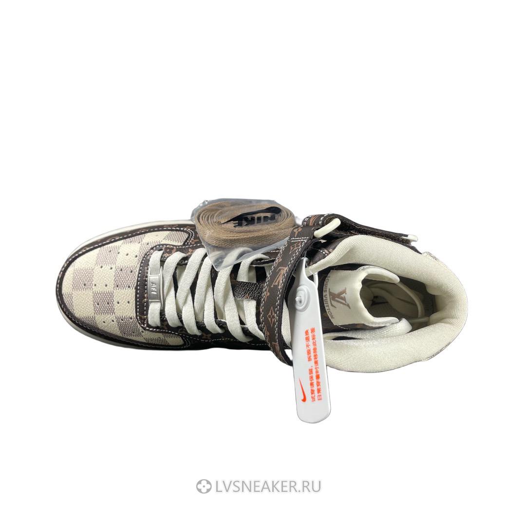 Louis Vuitton LV x Nike Air Force 1 Mid "Brown Beige" 1A9V-BN11 Sneakers