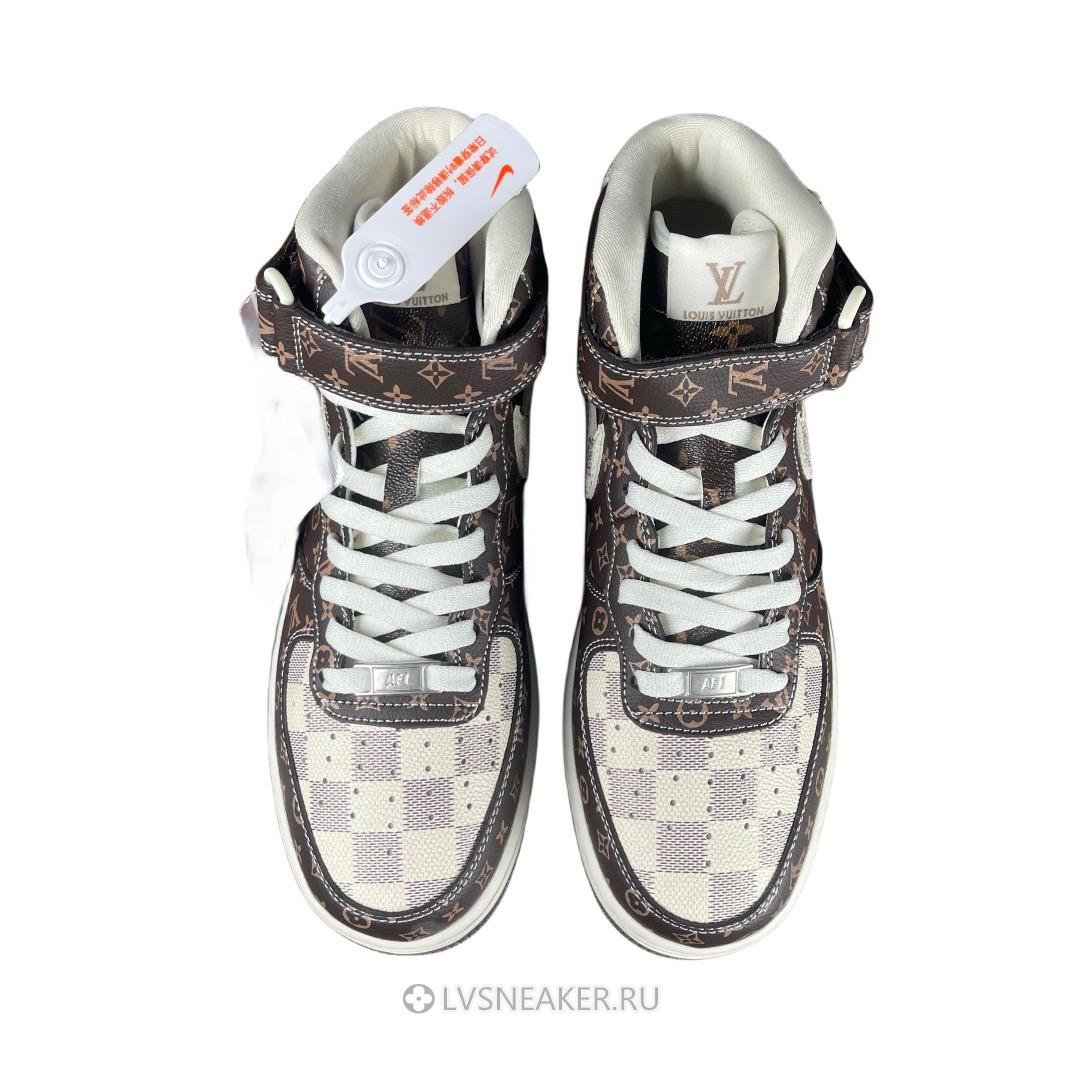 Louis Vuitton LV x Nike Air Force 1 Mid "Brown Beige" 1A9V-BN11 Sneakers