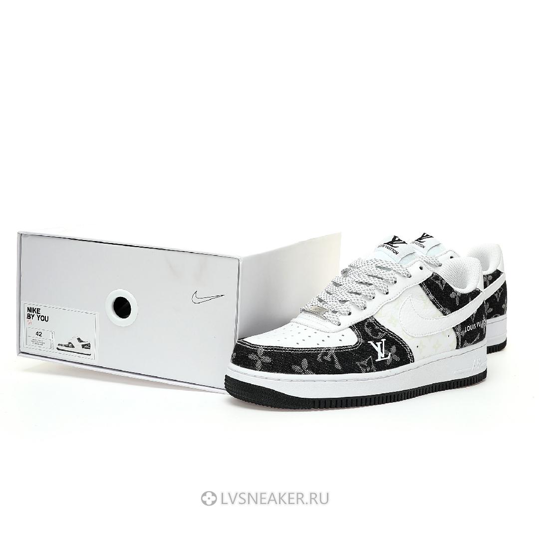 Louis Vuitton LV x Nike Air Force 1 Low "White Black Denim" 1A9V-WT12 Sneakers