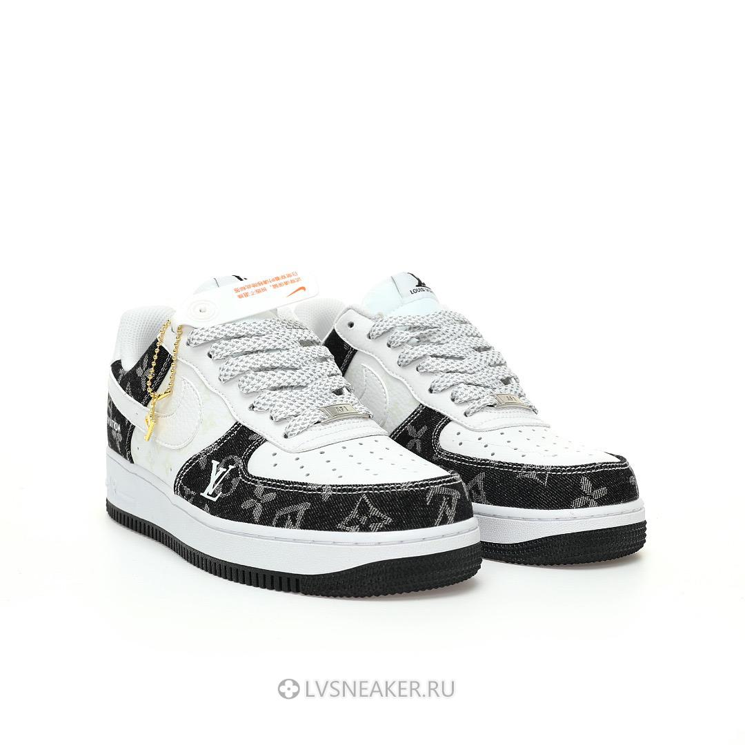 Louis Vuitton LV x Nike Air Force 1 Low "White Black Denim" 1A9V-WT12 Sneakers