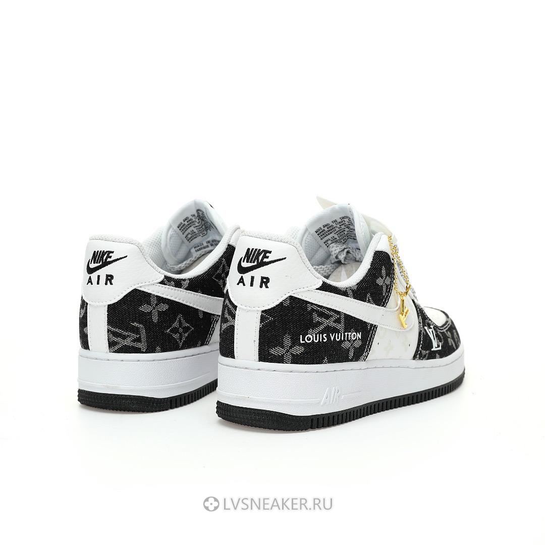 Louis Vuitton LV x Nike Air Force 1 Low "White Black Denim" 1A9V-WT12 Sneakers