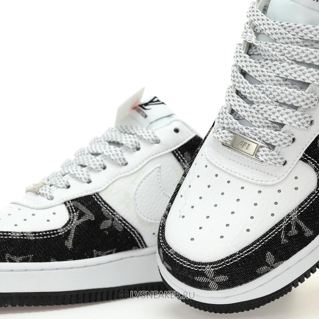 Louis Vuitton LV x Nike Air Force 1 Low "White Black Denim" 1A9V-WT12 Sneakers