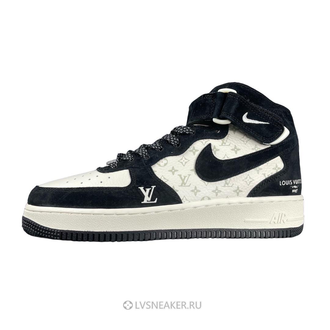 Louis Vuitton LV x Nike Air Force 1 Mid "White Navy" 1A9V-WT13 Sneakers