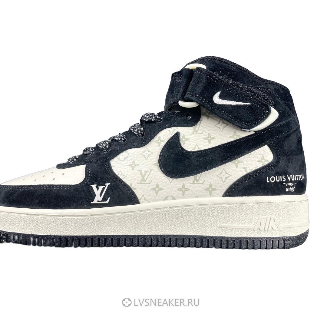 Louis Vuitton LV x Nike Air Force 1 Mid "White Navy" 1A9V-WT13 Sneakers