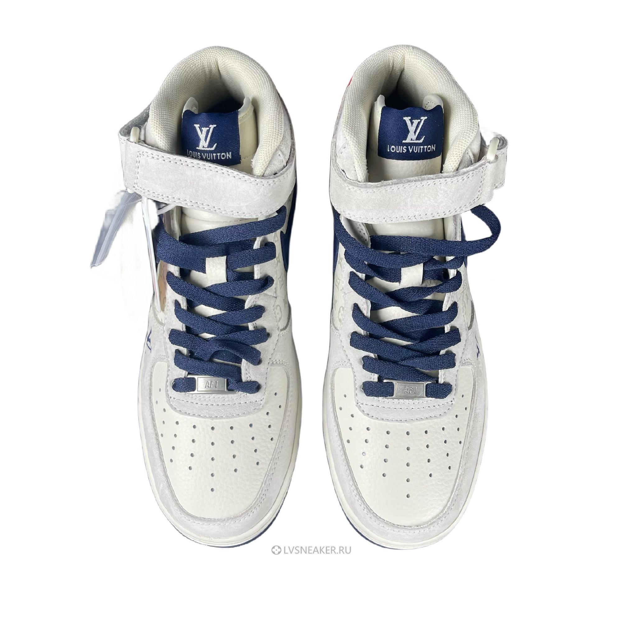 Louis Vuitton LV x Nike Air Force 1 Mid "White Navy Red" 1A9V-GY14 Sneakers