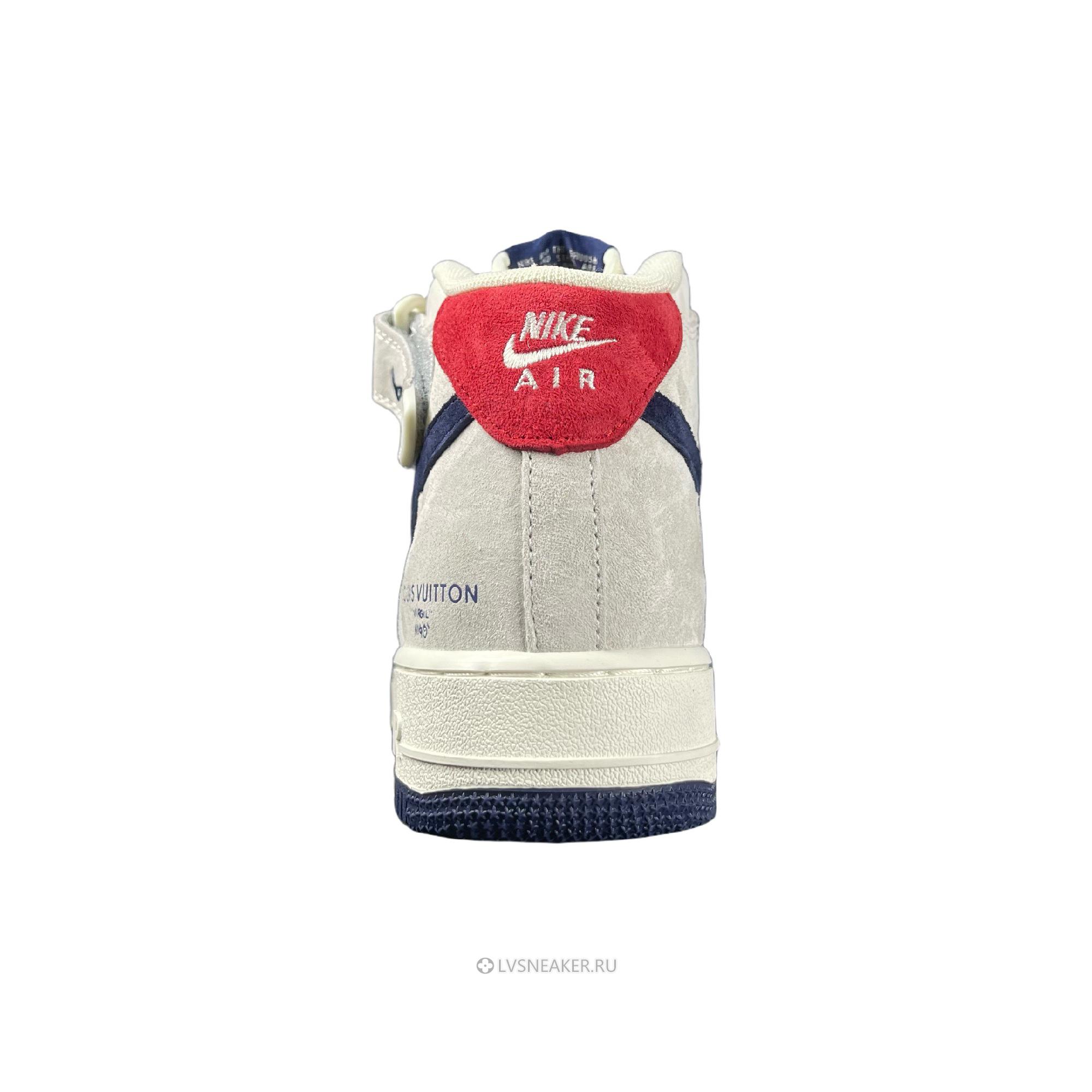 Louis Vuitton LV x Nike Air Force 1 Mid "White Navy Red" 1A9V-GY14 Sneakers