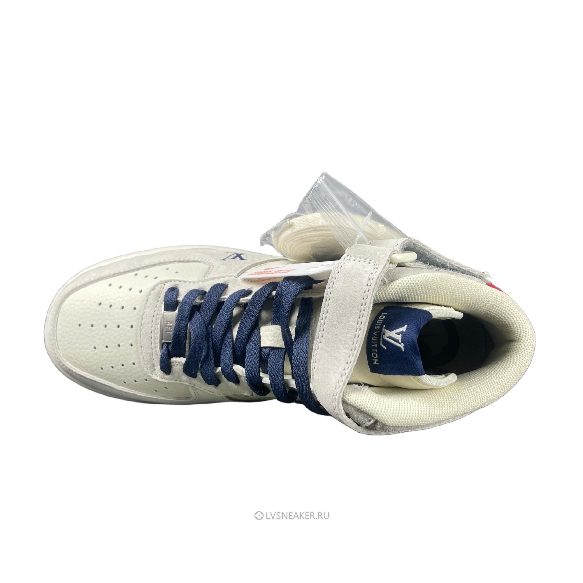 Louis Vuitton LV x Nike Air Force 1 Mid "White Navy Red" 1A9V-GY14 Sneakers
