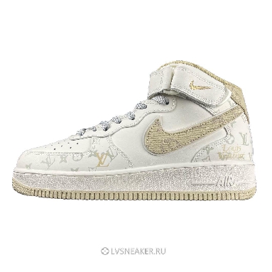 Louis Vuitton LV x Nike Air Force 1 Mid "White Khaki" 1A9V-KI15 Sneakers