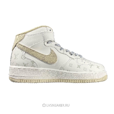 Louis Vuitton LV x Nike Air Force 1 Mid "White Khaki" 1A9V-KI15 Sneakers