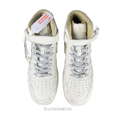 Louis Vuitton LV x Nike Air Force 1 Mid "White Khaki" 1A9V-KI15 Sneakers