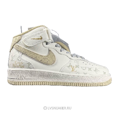 Louis Vuitton LV x Nike Air Force 1 Mid "White Khaki" 1A9V-KI15 Sneakers