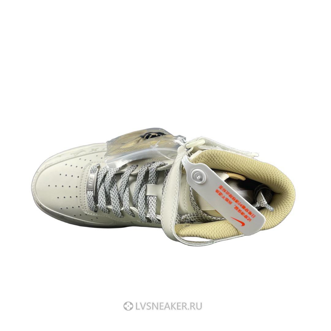 Louis Vuitton LV x Nike Air Force 1 Mid "White Khaki" 1A9V-KI15 Sneakers