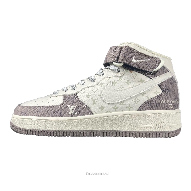 Louis Vuitton LV x Nike Air Force 1 Mid "White Grey" 1A9V-WT16 Sneakers