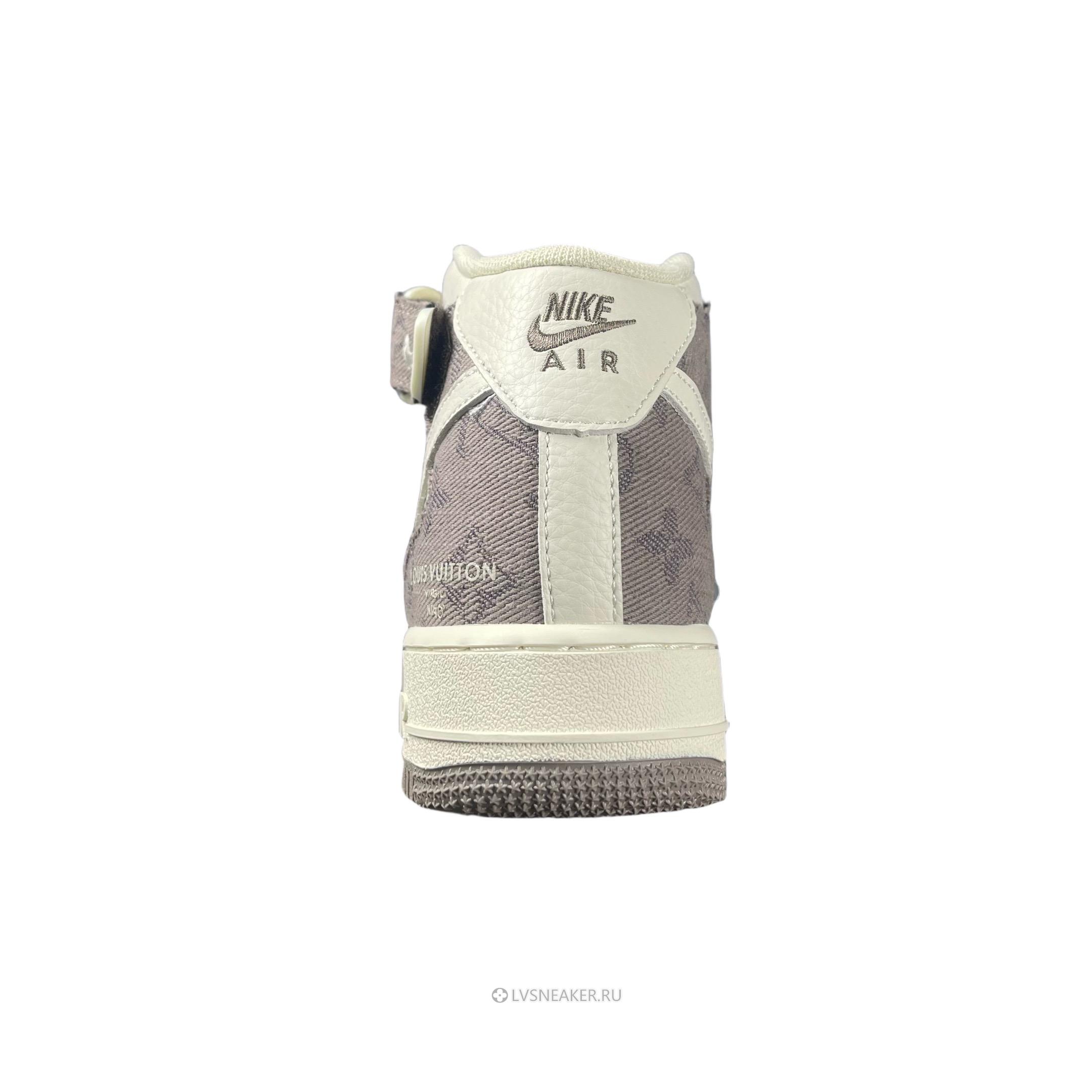 Louis Vuitton LV x Nike Air Force 1 Mid "White Grey" 1A9V-WT16 Sneakers